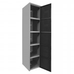 Locker metálico dual grande - 5 puertas negro